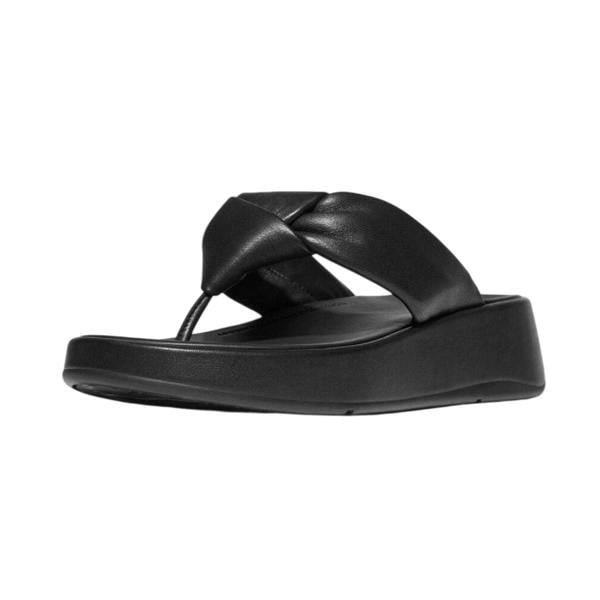 FitFlop Womens/Ladies Mode Knotted Leather Sandals - Black - 