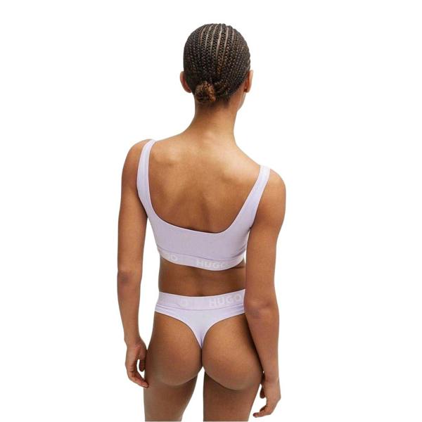 Hugo Womens/Ladies Sporty Cotton Jersey Bralette - Purple - 