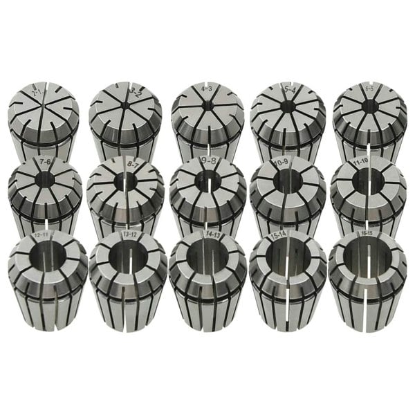 Berkfield ER25 Collets 15 pcs Turning Tool Set