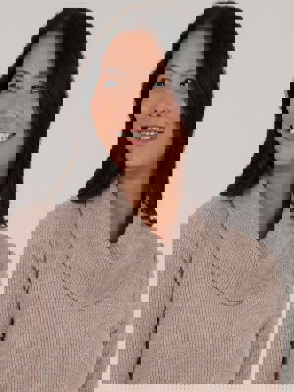 PennyPlain Ribbed Cowl Top - Alpaca