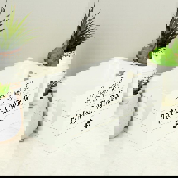 Personalised Memento Company Personalised Home White Wooden Crate