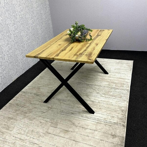 Kosy Koala Wooden Dining Table With Metal Legs for Dining Room, Work, or Study