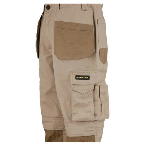 Dunlop Mens Work Trousers - Beige - 