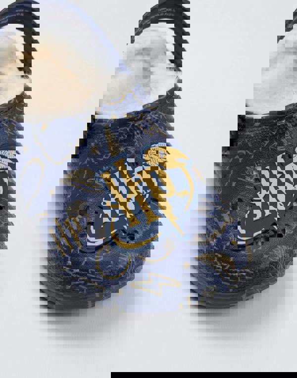 Harry Potter Girls Blue Logo Fur Lined Clogs