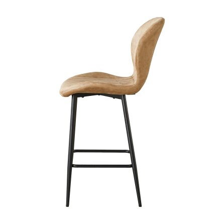 Outdoor Living Jaydn Distressed Leather Comfort Bar Stools