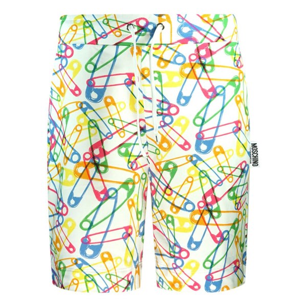 Moschino Multicolour Pin Design Shorts - White