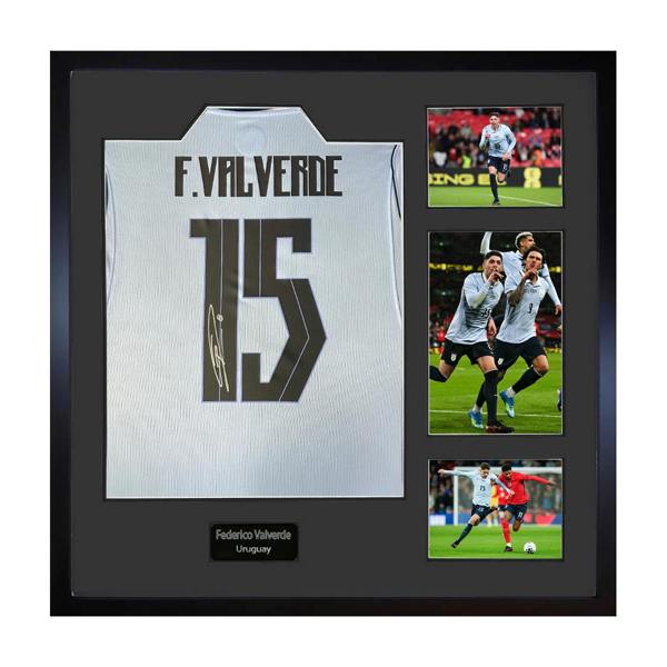 Federico Valverde Signed Uruguay Elite Frame