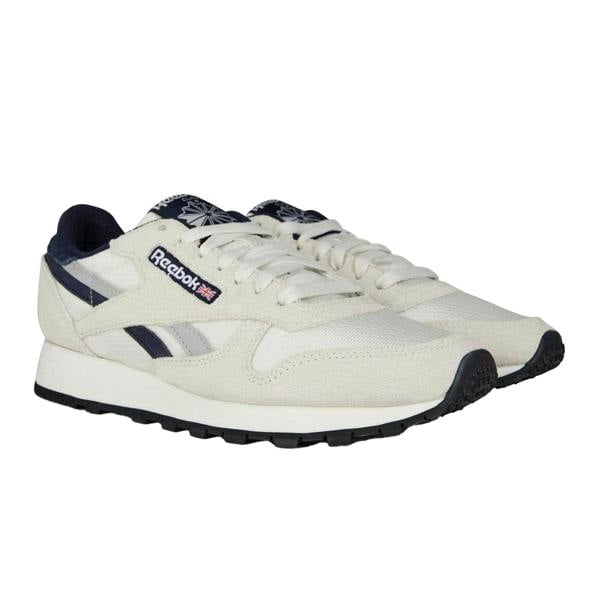 Reebok Mens Classic Leather Trainers - Chalk/Vector Navy - 