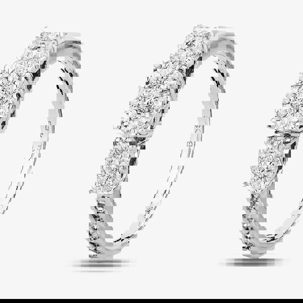 T. H. Baker 9ct White Gold 1.00ct Diamond Cluster Trilogy Ring TH011297R