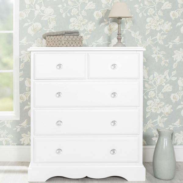 Statement Furniture Romance 2 Over 3 Chest of Drawers with Crystal Handles