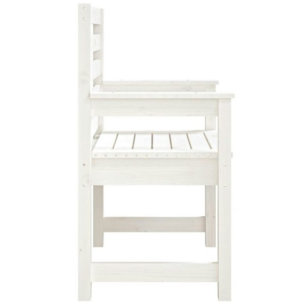 Berkfield Garden Chairs 2 pcs White 60x48x91 cm Solid Wood Pine