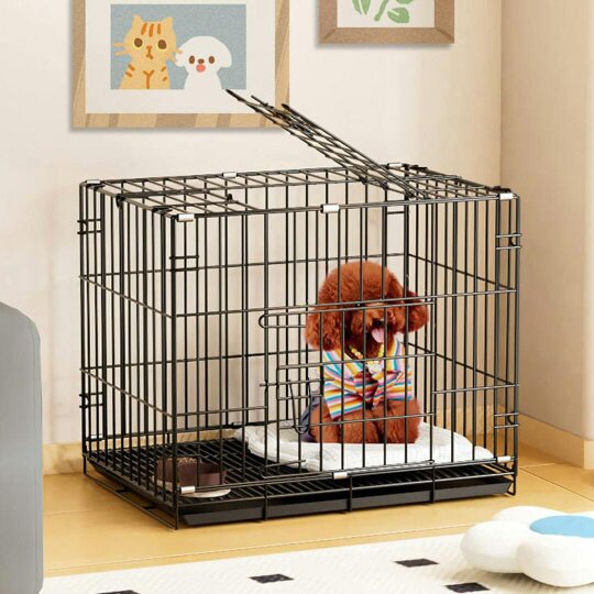 Havendro 24 inch Dog Cage Small Crate Puppy Pet Carrier Folding Training