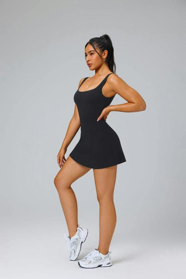 Anniou UPF 50+ Golf Tennis Active Dresses - Black