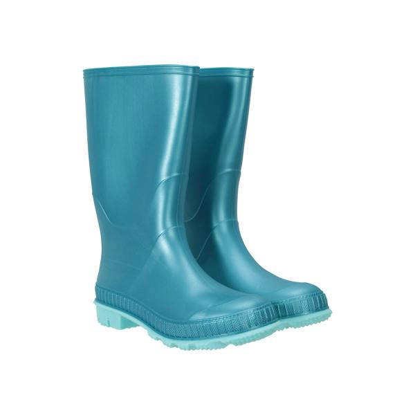 Mountain Warehouse Childrens/Kids Plain Wellington Boots - Light Teal - 