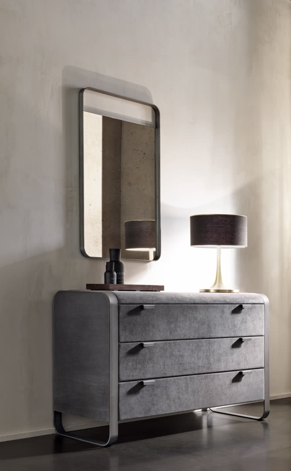 Cantori The Luxe Leather & Steel Chest of Drawers