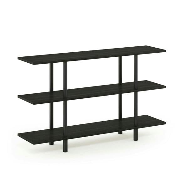 WALPLUS Turn-N-Tube 3-Tier Wide Display Shelf, Espresso/Black perfect for organized storage and display