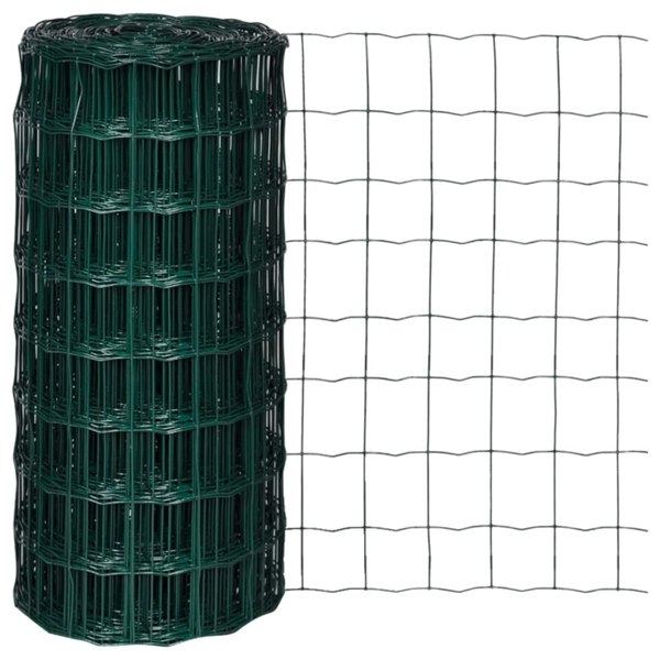 Berkfield Euro Fence Steel 25x0.8 m Green