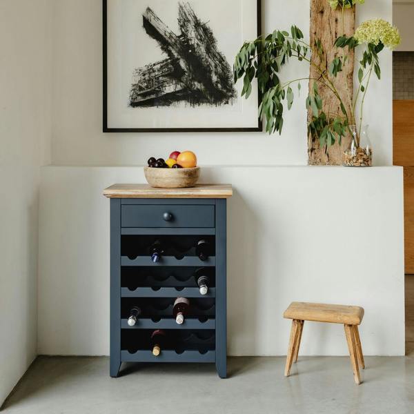 Statement Furniture Florence Wine Rack with Drawer Wooden 16 Wine Bottle Storage Assembled
