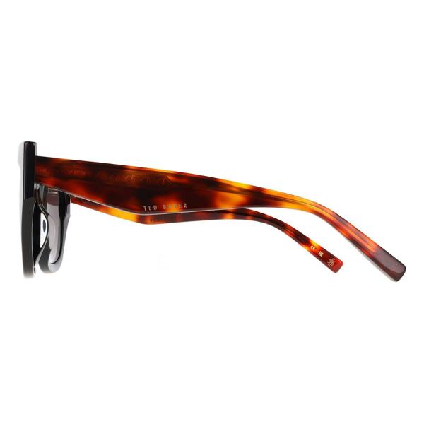 Ted Baker Sunglasses TB1757 Coral 001 Gloss Solid Black and Havana Grey Gradient