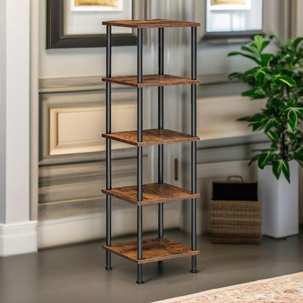 Rafaelo Mobilia 5 Tier Narrow Open Shelf