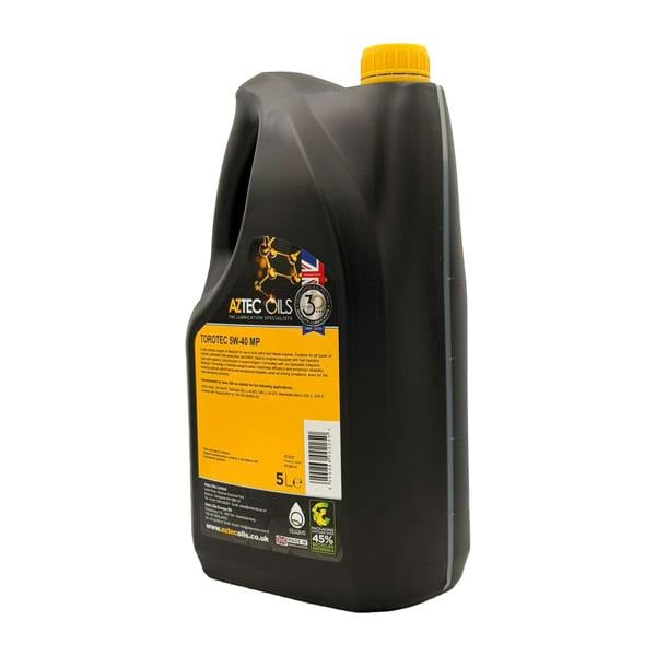 Aztec 5W40 Fully Synthetic Engine Oil Torotec MP Acea A3/B4 RN0710 VW 502