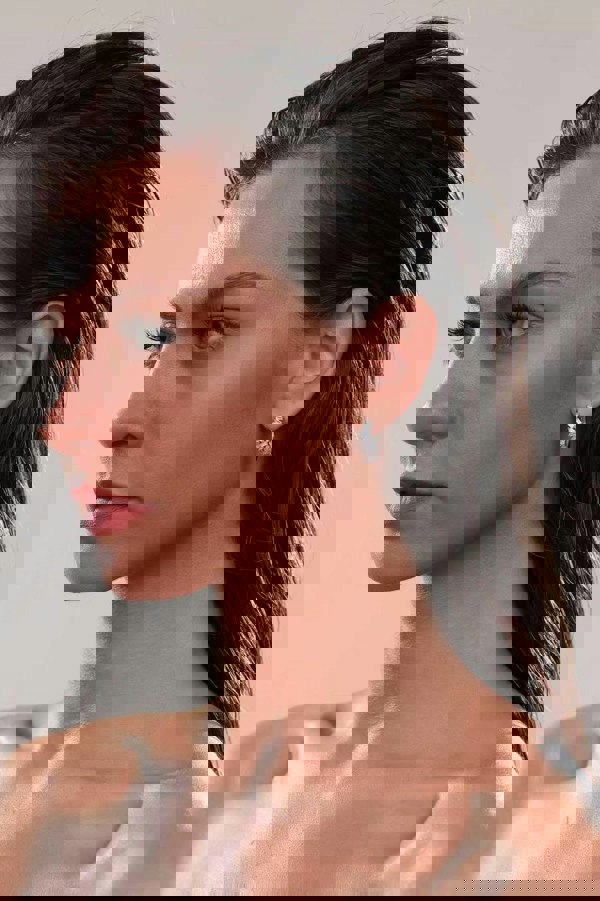 Lioness by TF Helix Oval Hoops - Solid 925 Sterling Silver, Rhodium-Plated