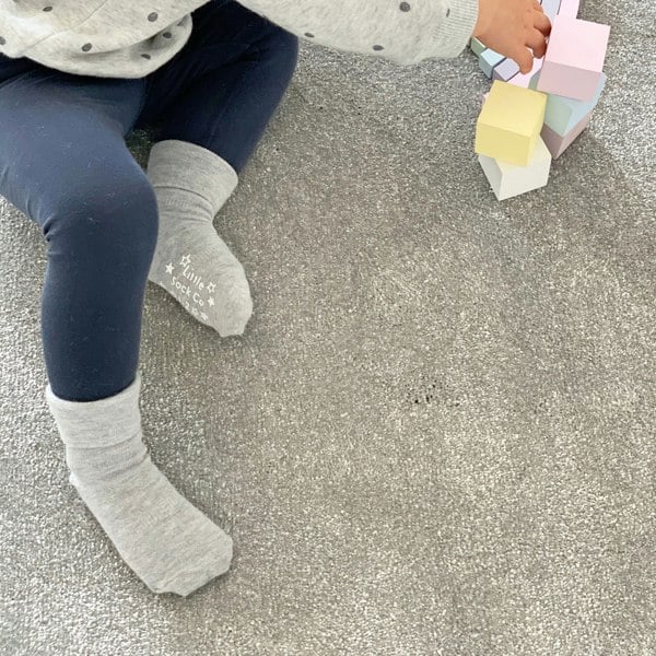 Little Sock Co. Non-Slip Stay on Baby, Toddler & Child Socks - 5 Pack in Grey 0-6 years - School Socks