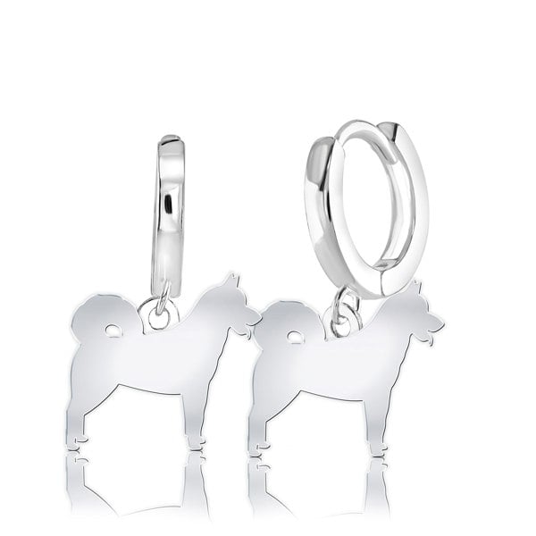 Mylee London Greenland Dog Silhouette Silver Earrings