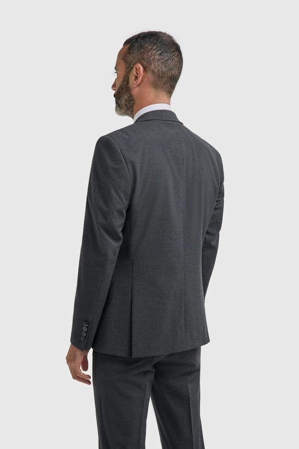 House of Cavani Malibu - Men's Charcoal Textured Grey 3 Piece Suit