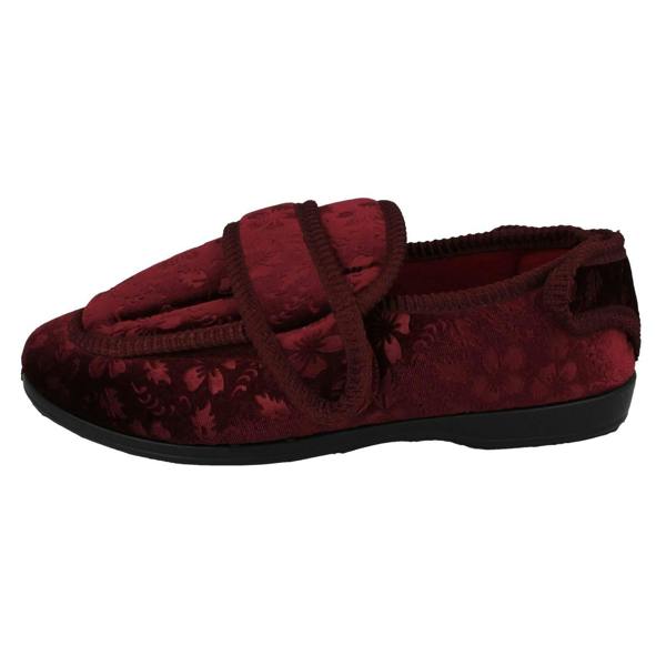 Jo & Joe Ladies Jo & Joe Adustable Hook And Loop Slippers Gladys