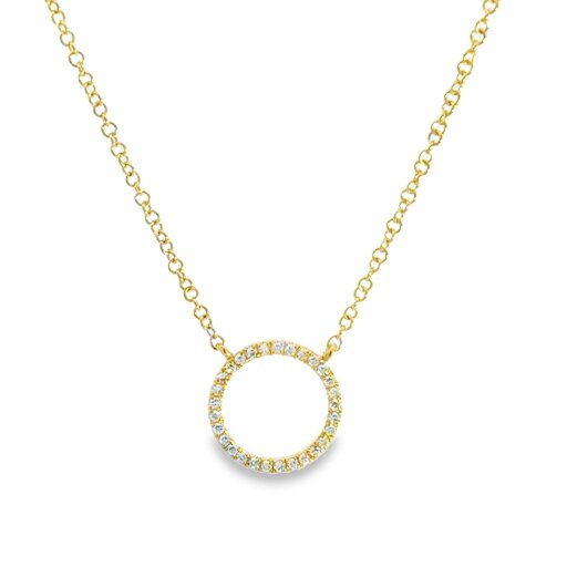 Reeves & Reeves 14K Solid Gold and Diamond Ring Necklace