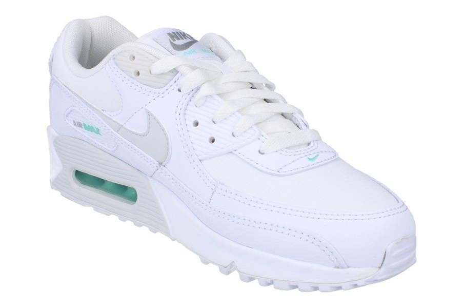 Nike Air Max 90 Mens Trainers Ib7680 Shoes  101 - White Photon Dust Hyper Turquoise 101 - Photo 3