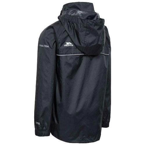 Kids Trespass Qikpac Waterproof Jacket Boys Girls Raincoat
