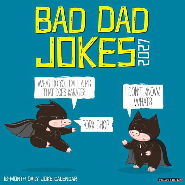 Bad Dad Jokes Calendar 2027, Wall Calendars, Month To View, Humour, Gift