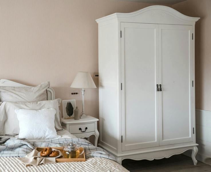 Statement Furniture Juliette Double Wardrobe French Style 2 Door Bedroom Storage