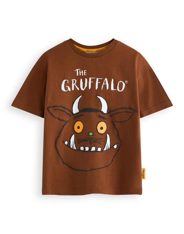 Gruffalo & Friends Unisex Kids Brown Big Face Short Sleeved T-Shirt