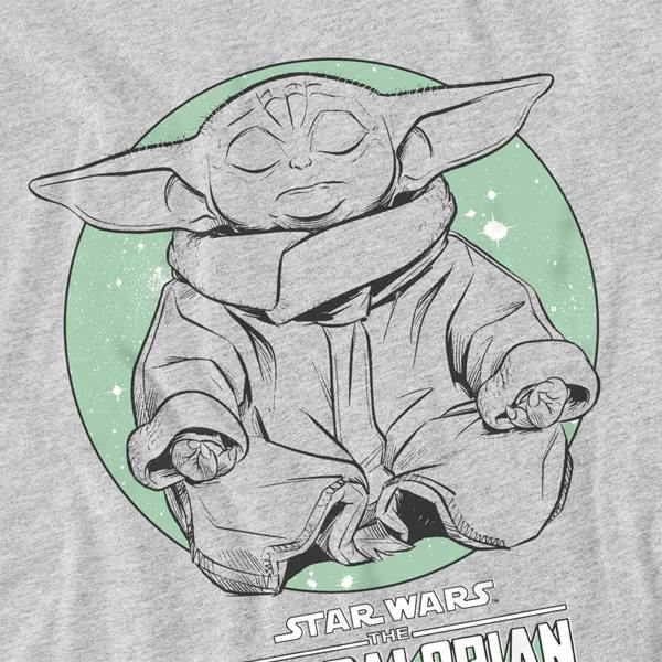 Stranger Things Unisex Adult Grogu Yoga Pose T-Shirt - Athletic Heather - 