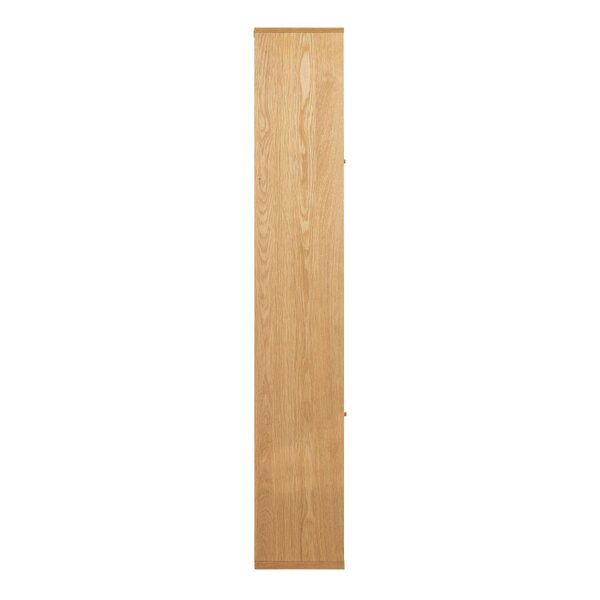 Wyld Haus Thallo Oak Wood 3 Door Multi Level Large Bookcase