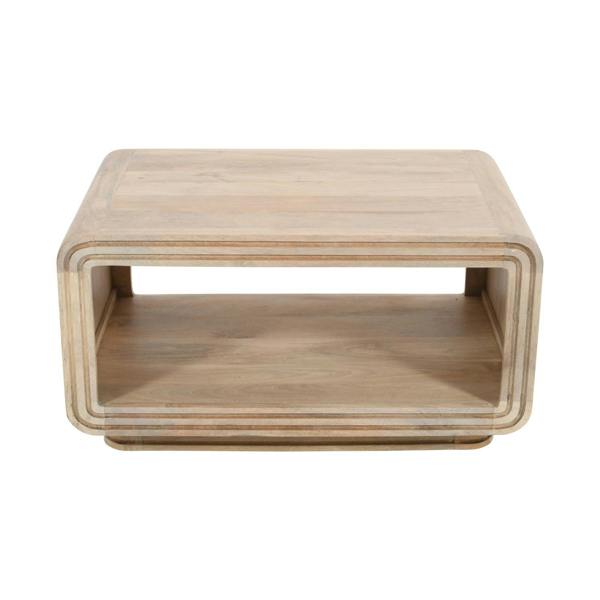 Wyld Haus Arizona Carved Natural Mango Wood Open Coffee Table