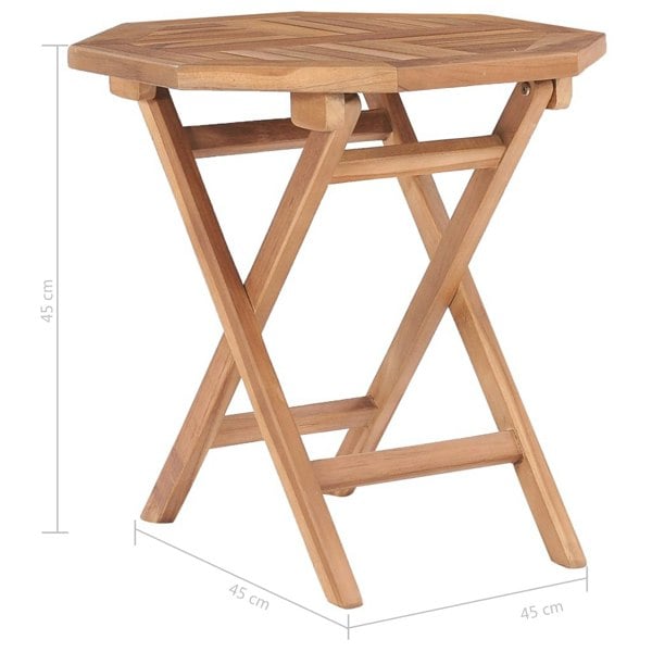 Berkfield Folding Garden Table 45x45x45 cm Solid Teak Wood