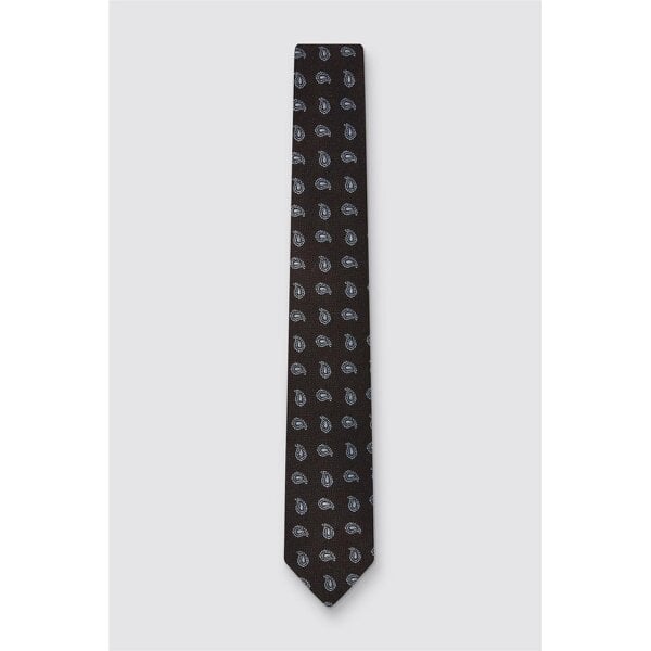 Ted Baker Brown Pine Paisley Boucle Tie