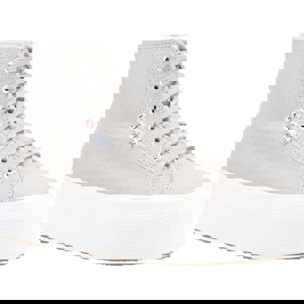Superga 2708 Hi Top Ankle Boots - Grey Colomba/White Avorio