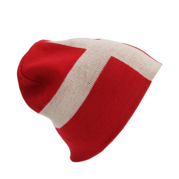 Universal Textiles Unisex Denmark Flag Design Winter Beanie Hat - Red