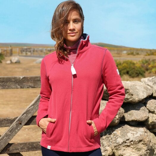 Lazy Jacks LJ33 - Ladies Full Zip Sweatshirt - Red