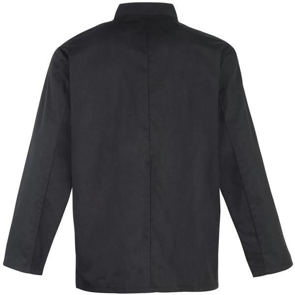 Premier Studded Front Long Sleeve Chefs Jacket / Chefswear - Black