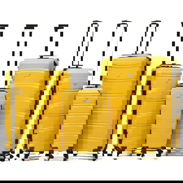 Flight Knight Set of 3 Hard Shell Suitcase Cabin & Check in Cases with TSA Lock