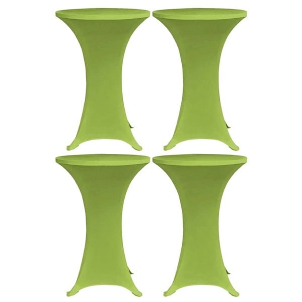 Berkfield Stretch Table Cover 4 pcs 70 cm Green