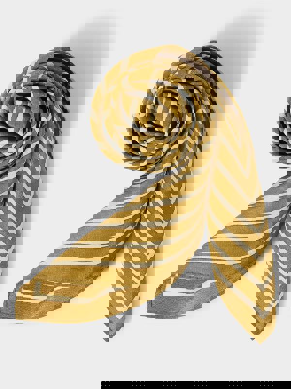 GWD Square Silk Scarves, Blue and Olive