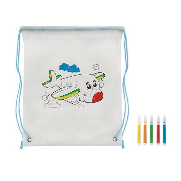 MidOcean Carrydraw Non-Woven Drawstring Bag - Baby Blue - 