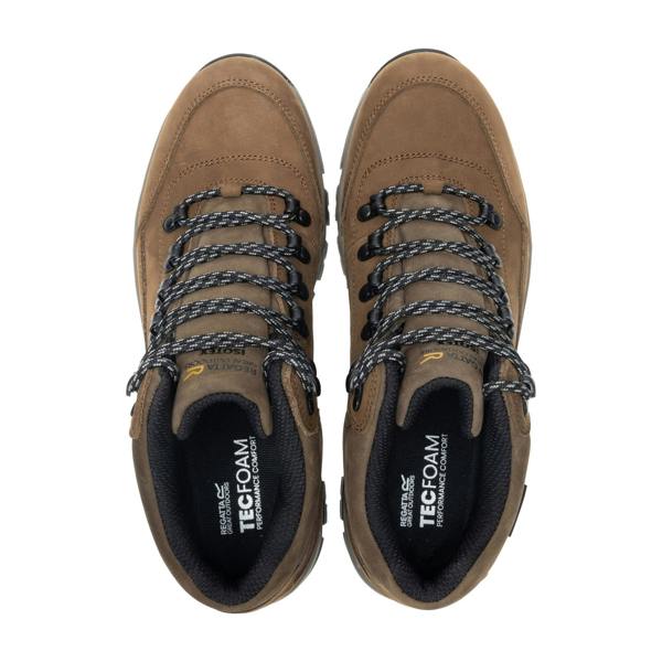 Regatta Mens Bayton Leather Mid Cut Walking Boots - Brown - 